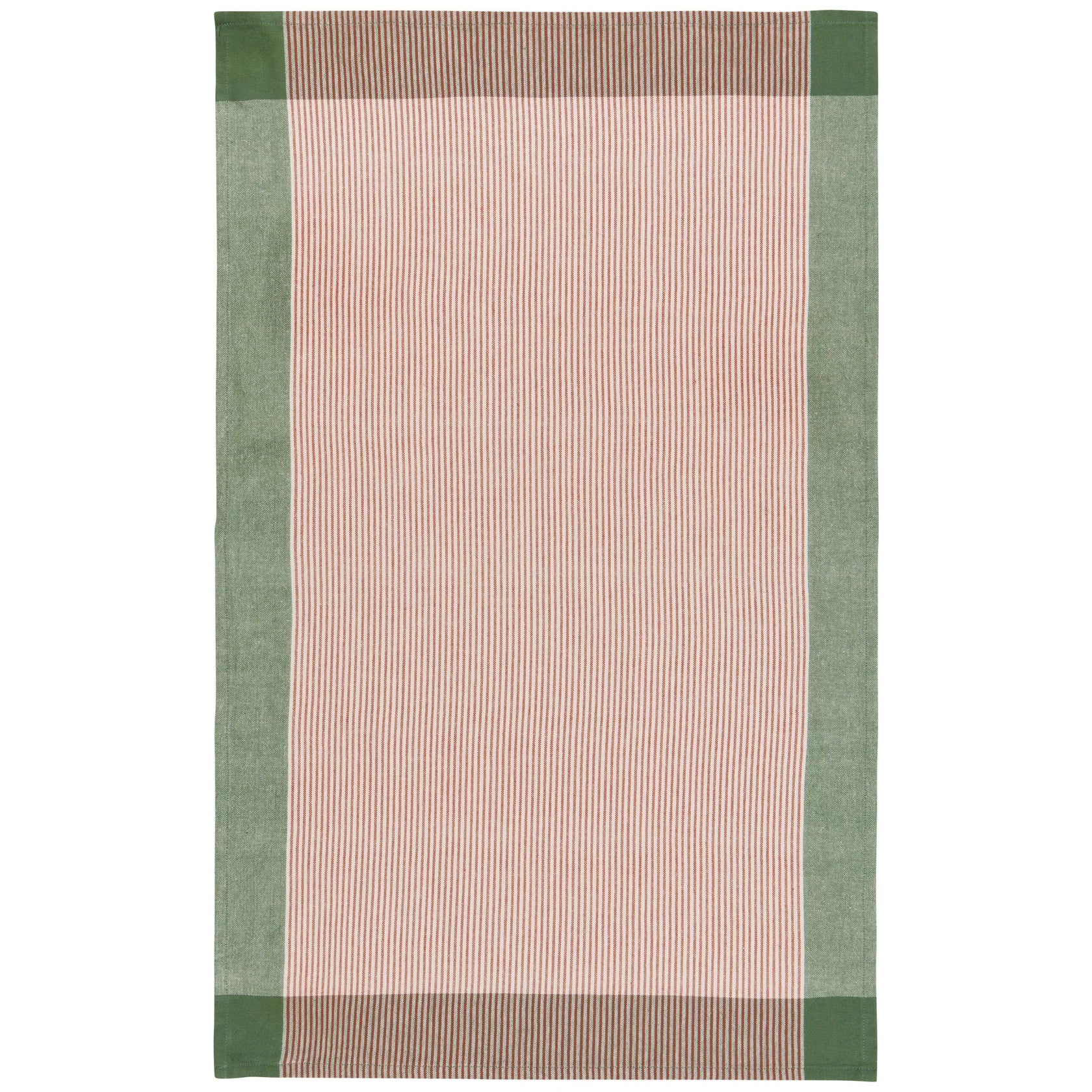 Jade Green Array Stripe Tea Towels, Set of 2