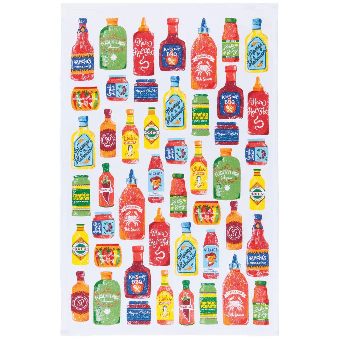 Hot Sauce Tea Towels, Set of 2