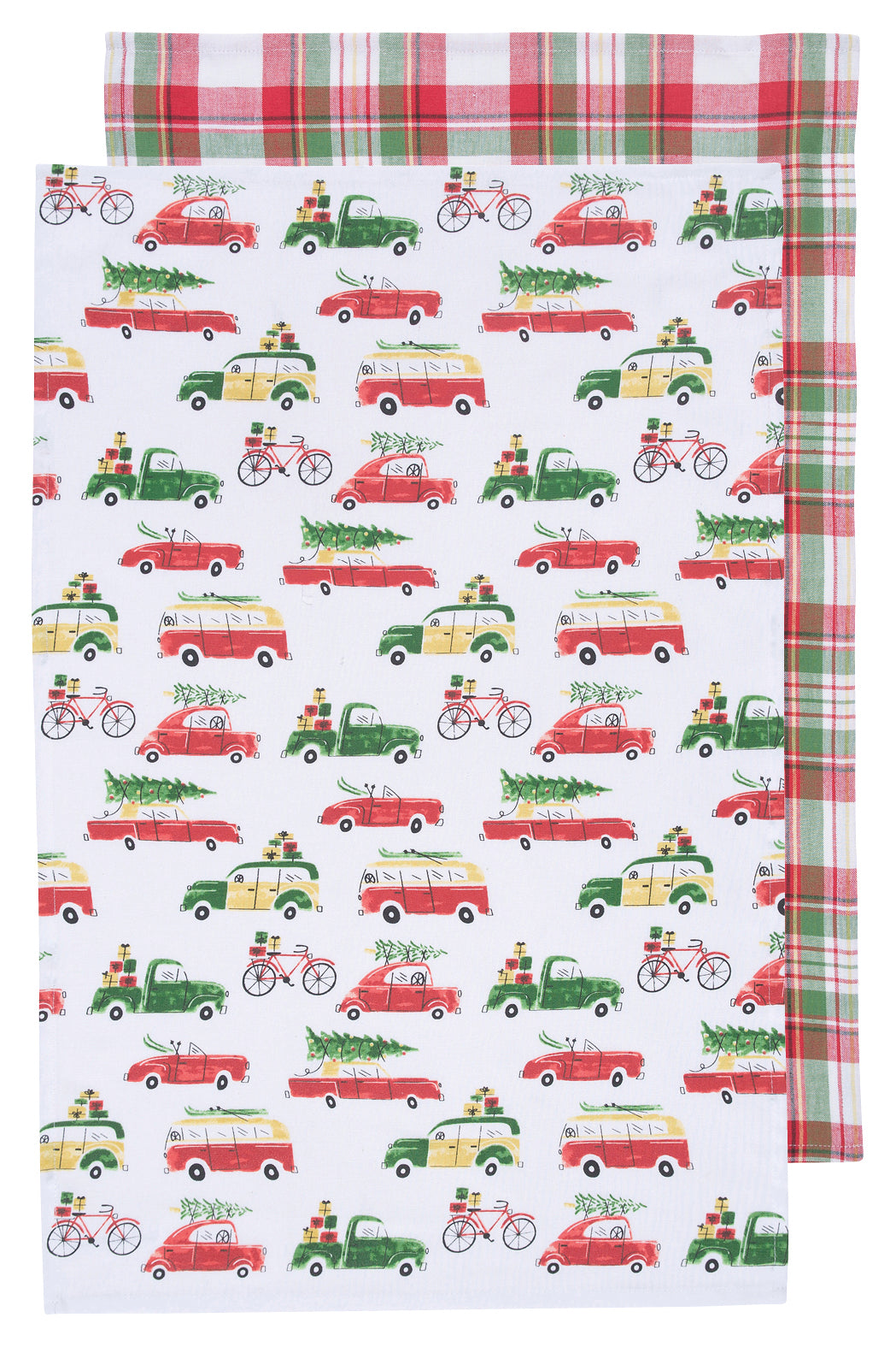 Holiday Cars Dishtowels, Set of 2