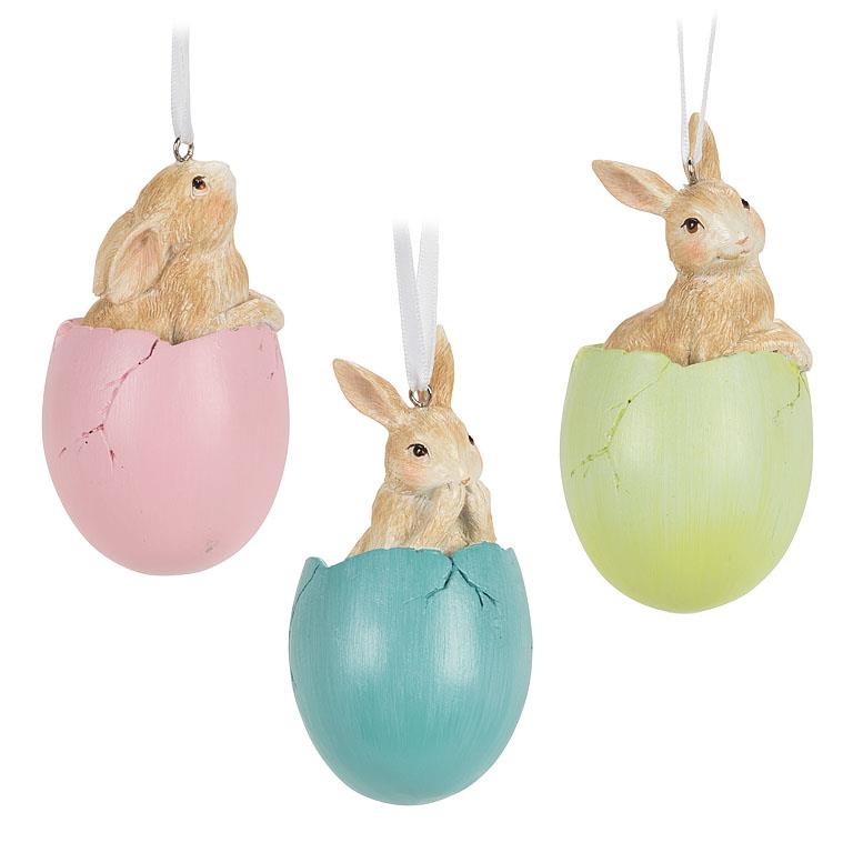 Rabbit in Egg Ornament