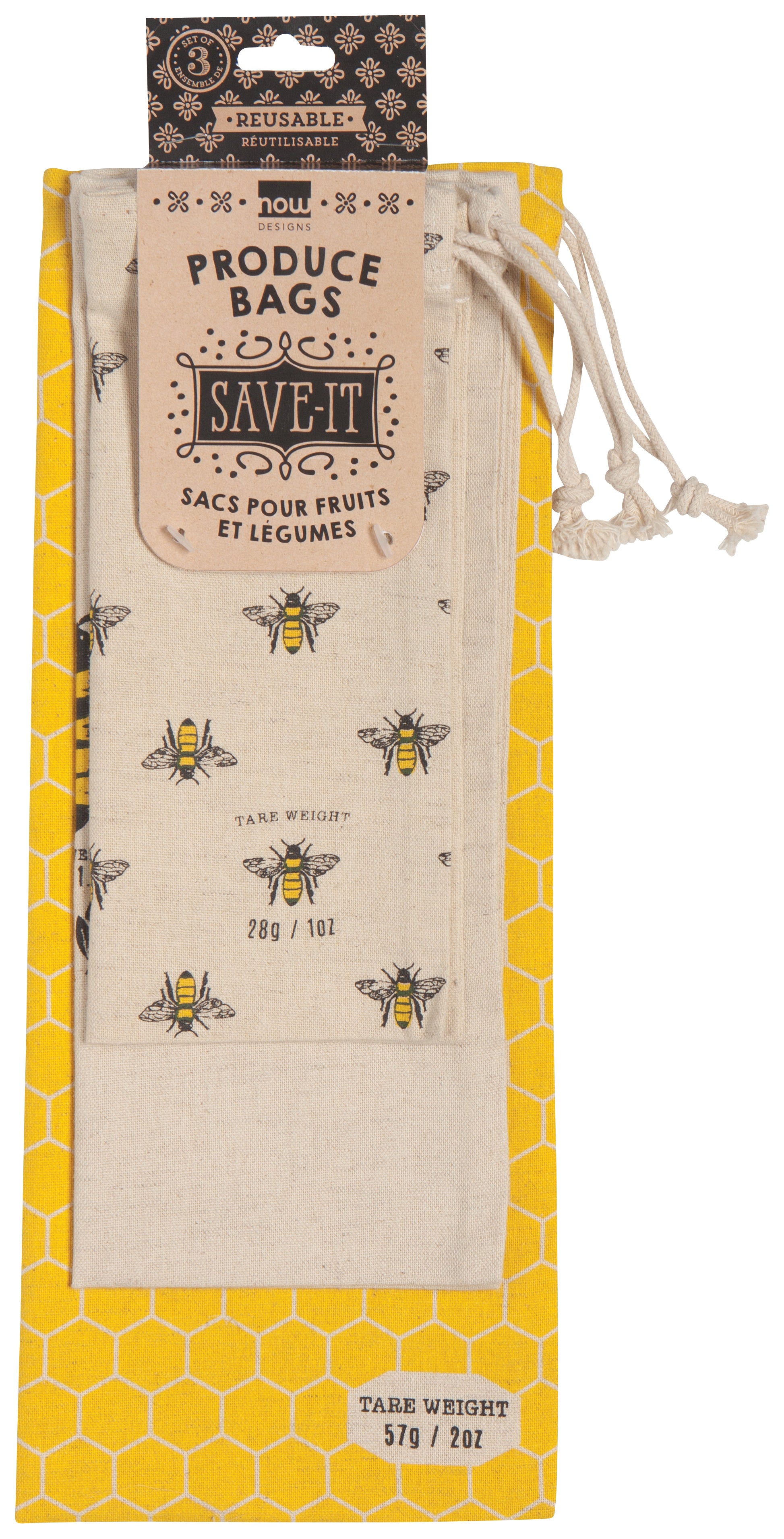 Busy Bee Reusable Produce Bag, Set of 3