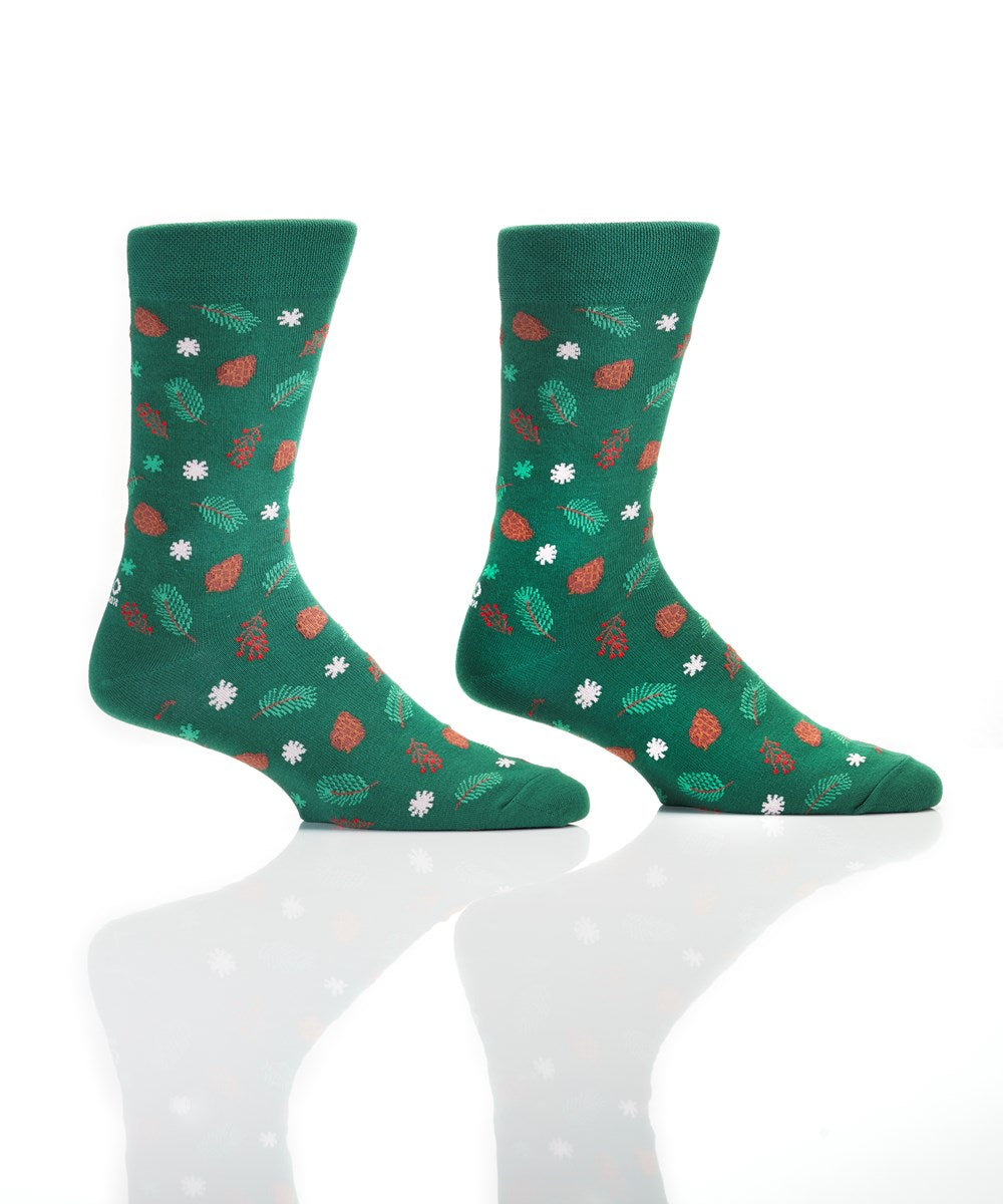 Winter Foliage, Holiday Crew Socks