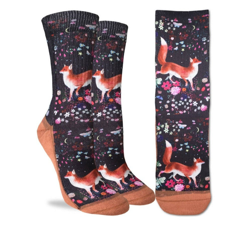 Floral Fox, Active Fit Socks