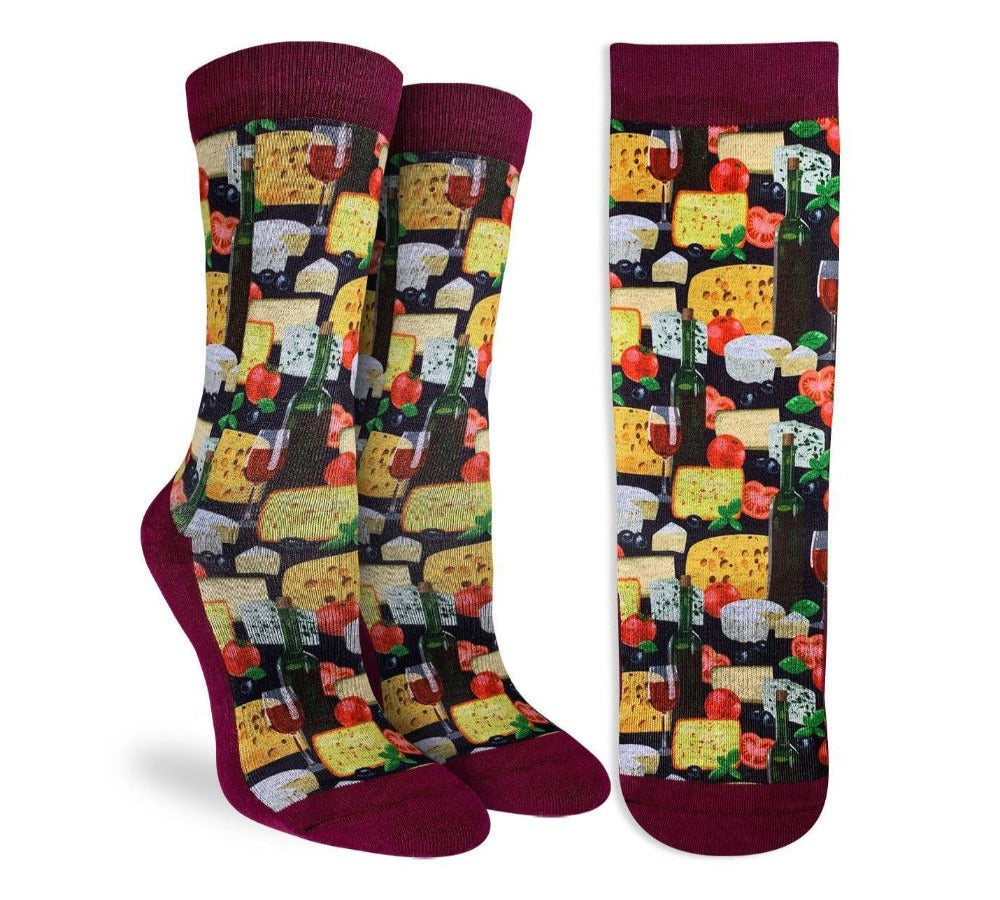 Wine & Cheese, Active Fit Socks