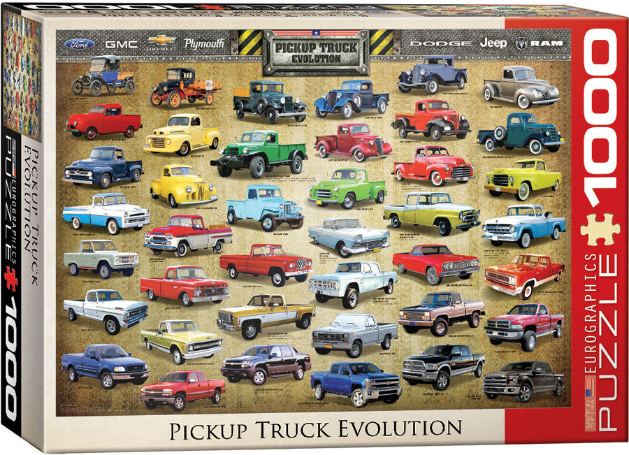 Pickup Truck Evolution, 1000 Piece Puzzle