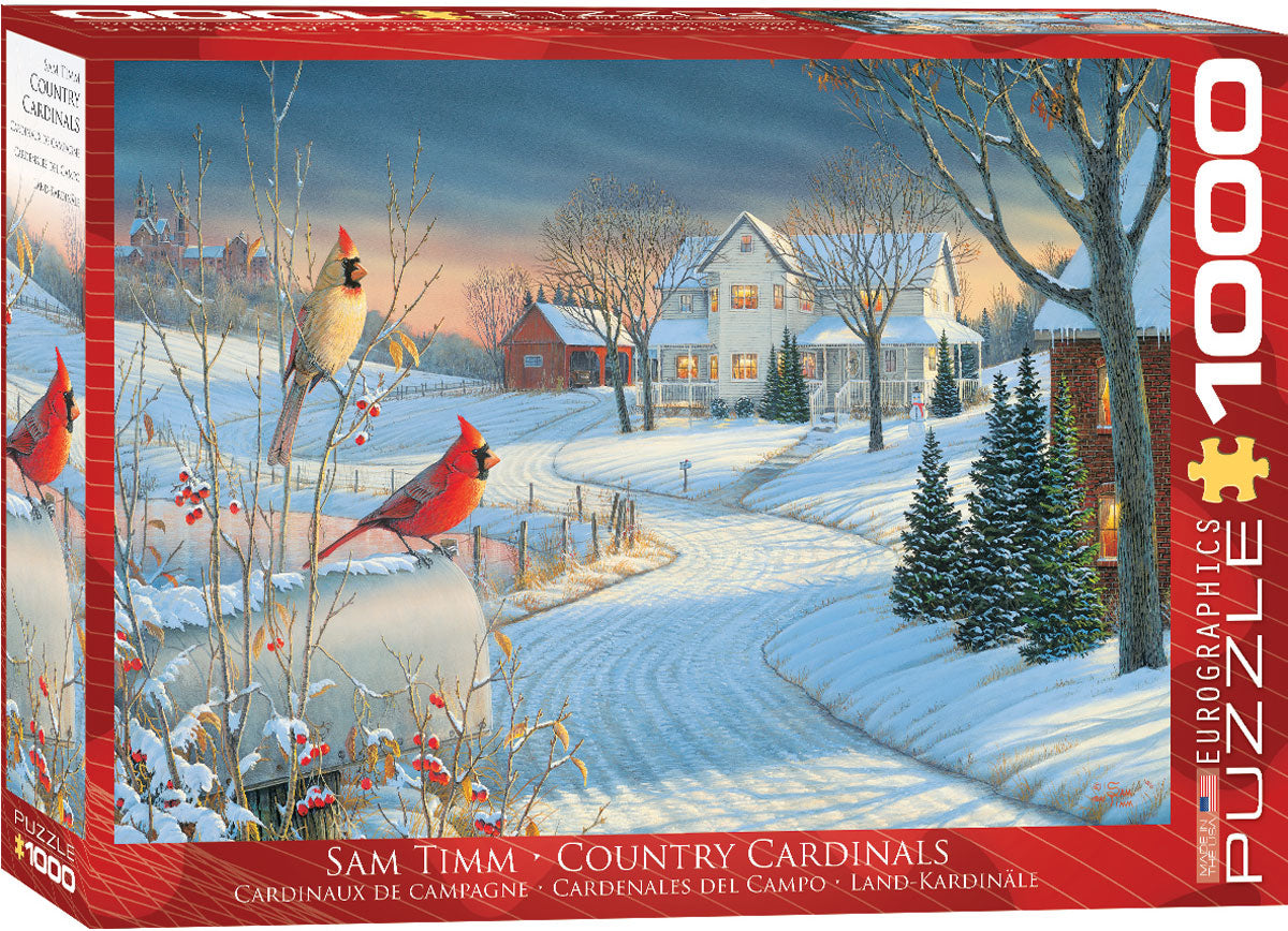 Country Cardinals, 1000 Piece Puzzle