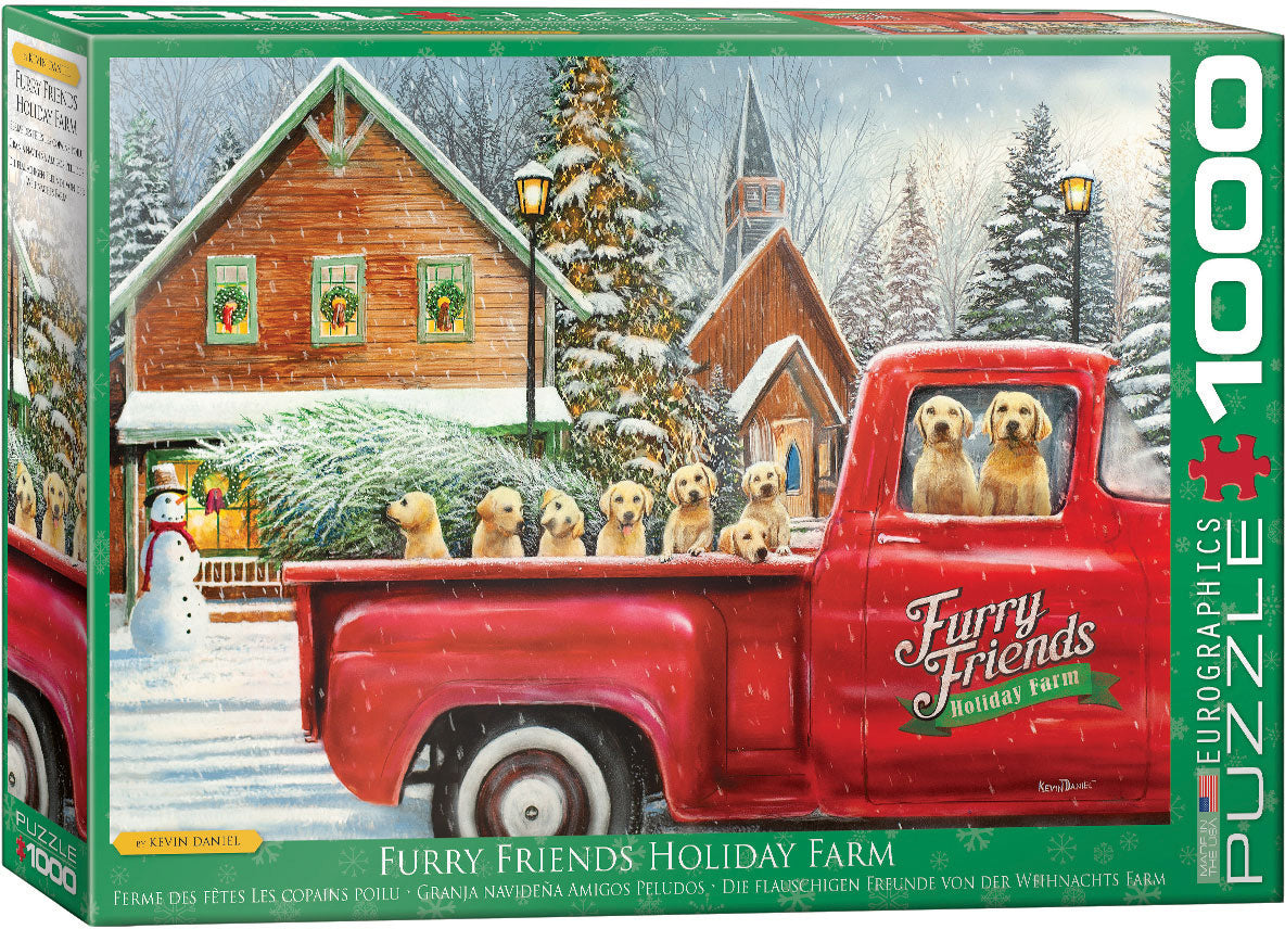 Furry Friends Holiday Farm, 1000 Piece Puzzle