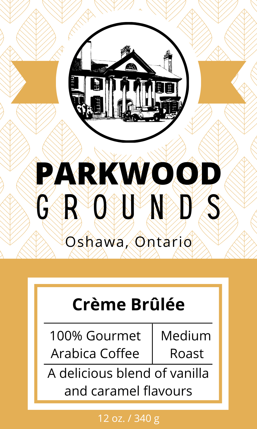 Parkwood Grounds Coffee, Crème Brulee (*15)