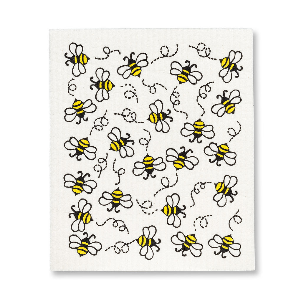 Allover Bees Dishcloths, Set of 2