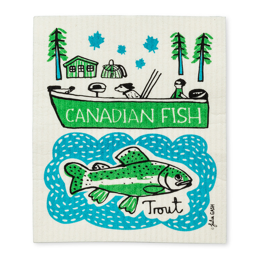 Canadian Fish Dishcloths, Set of 2