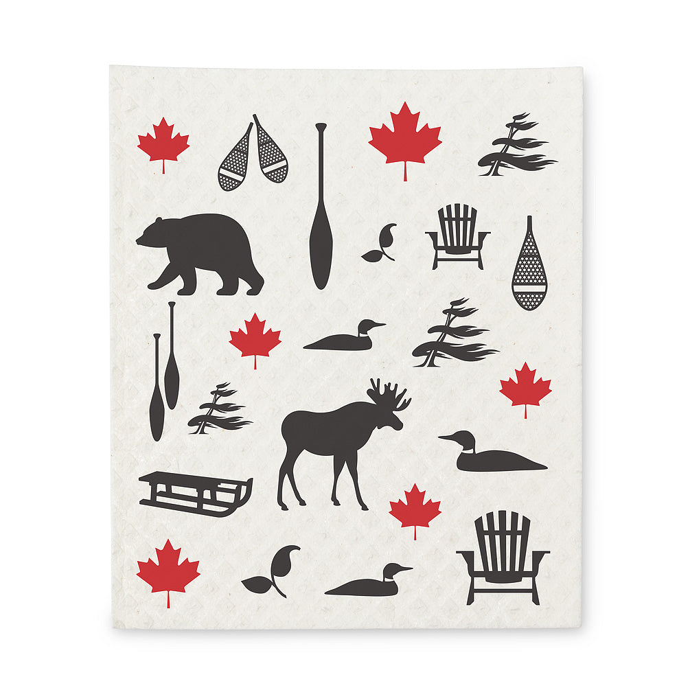 Bear & Canadian Icon Dishcloths, Set of 2
