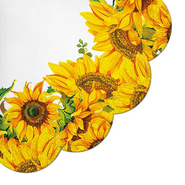 Sunflowers Lunch Napkin, Round
